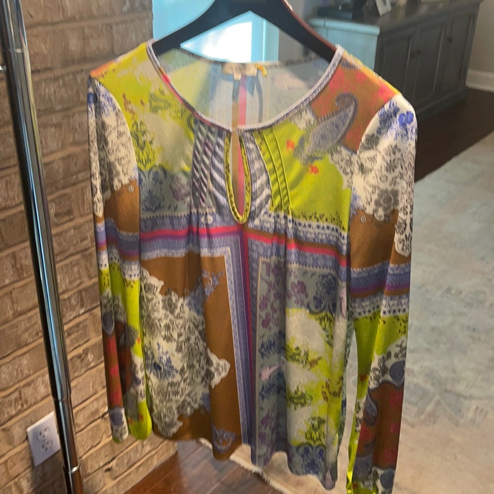 Etro Italian print blouse.